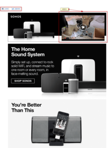 Sonos Brand Page on Amazon