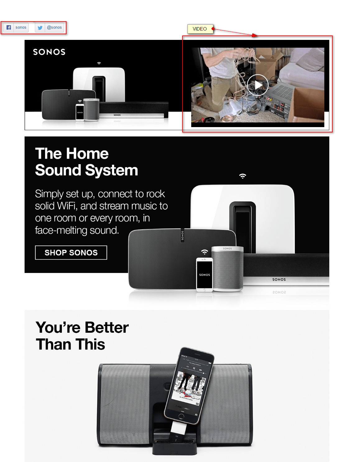 Sonos Brand Page on Amazon