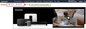 Amazon Brand Page - Social Media Links