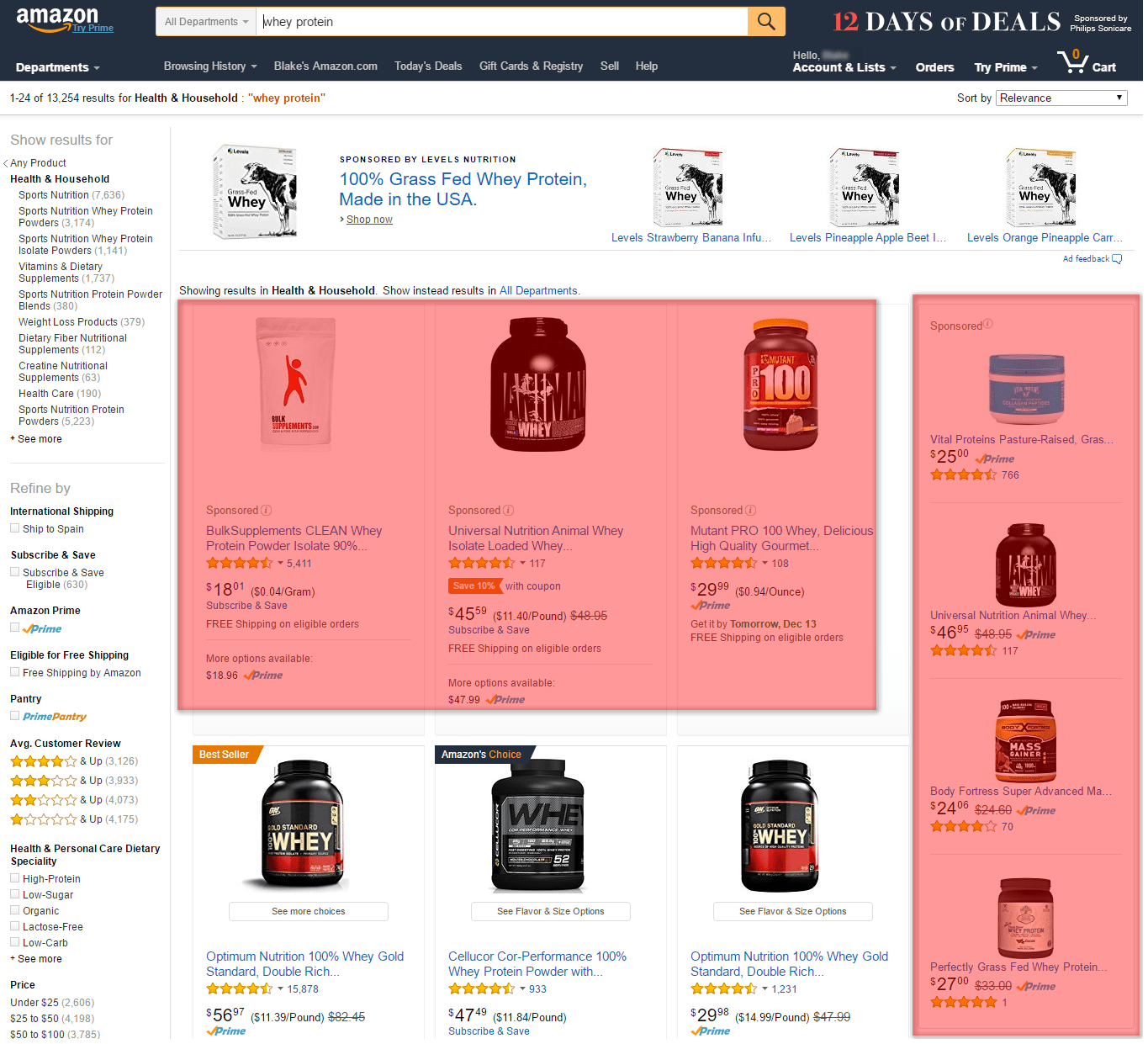 AMS Sponsored Products in Amazon search results