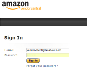 Vendor Central Login