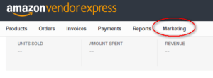 Access Amazon Marketing Services via Vendor Express